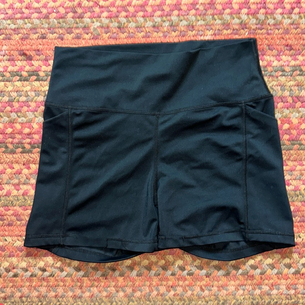 Senita Athletics Black Spandex Side Pocket Shorts